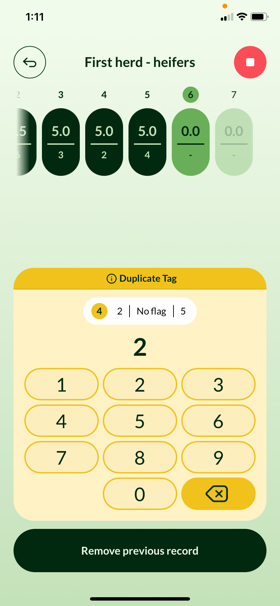 Body Condition Scoring App duplicate tab