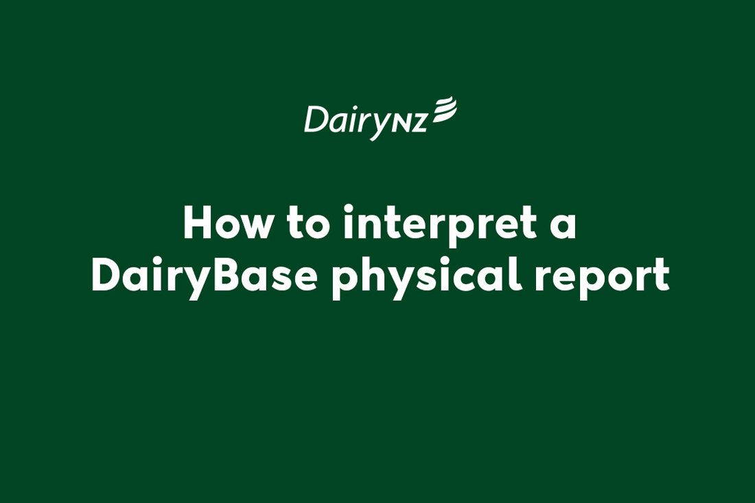 How To Interpret A Dairybase Physical Report Video Placeholder Image