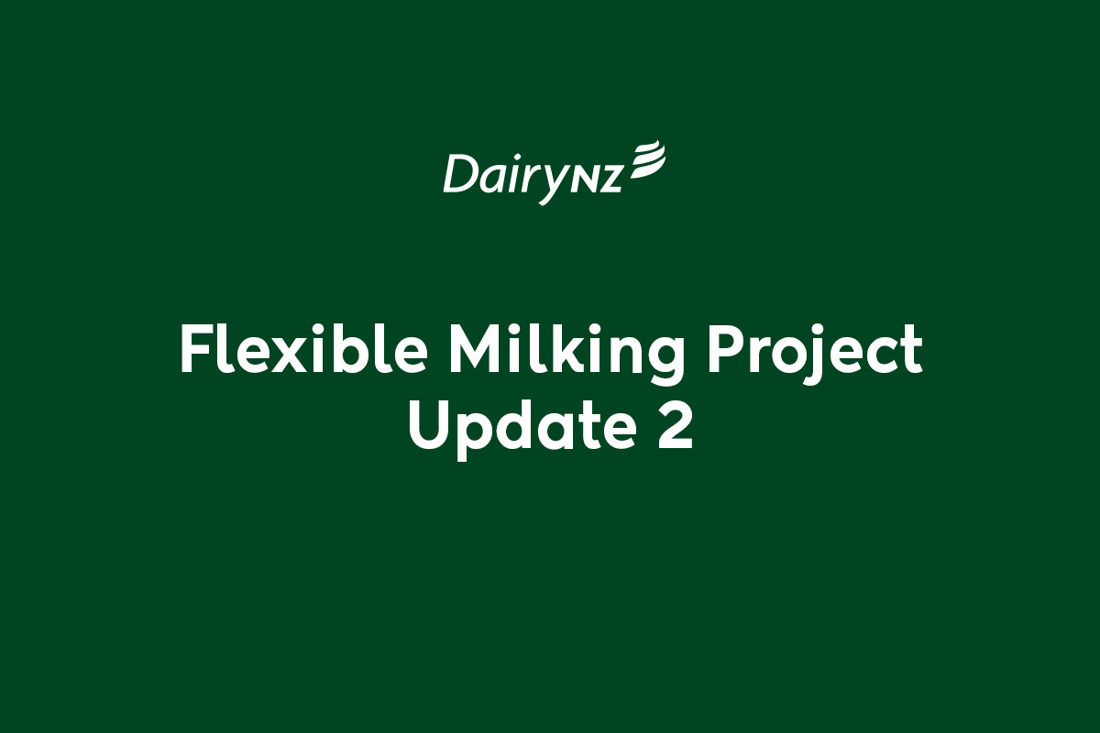 Flexibile Milking Project Update 2