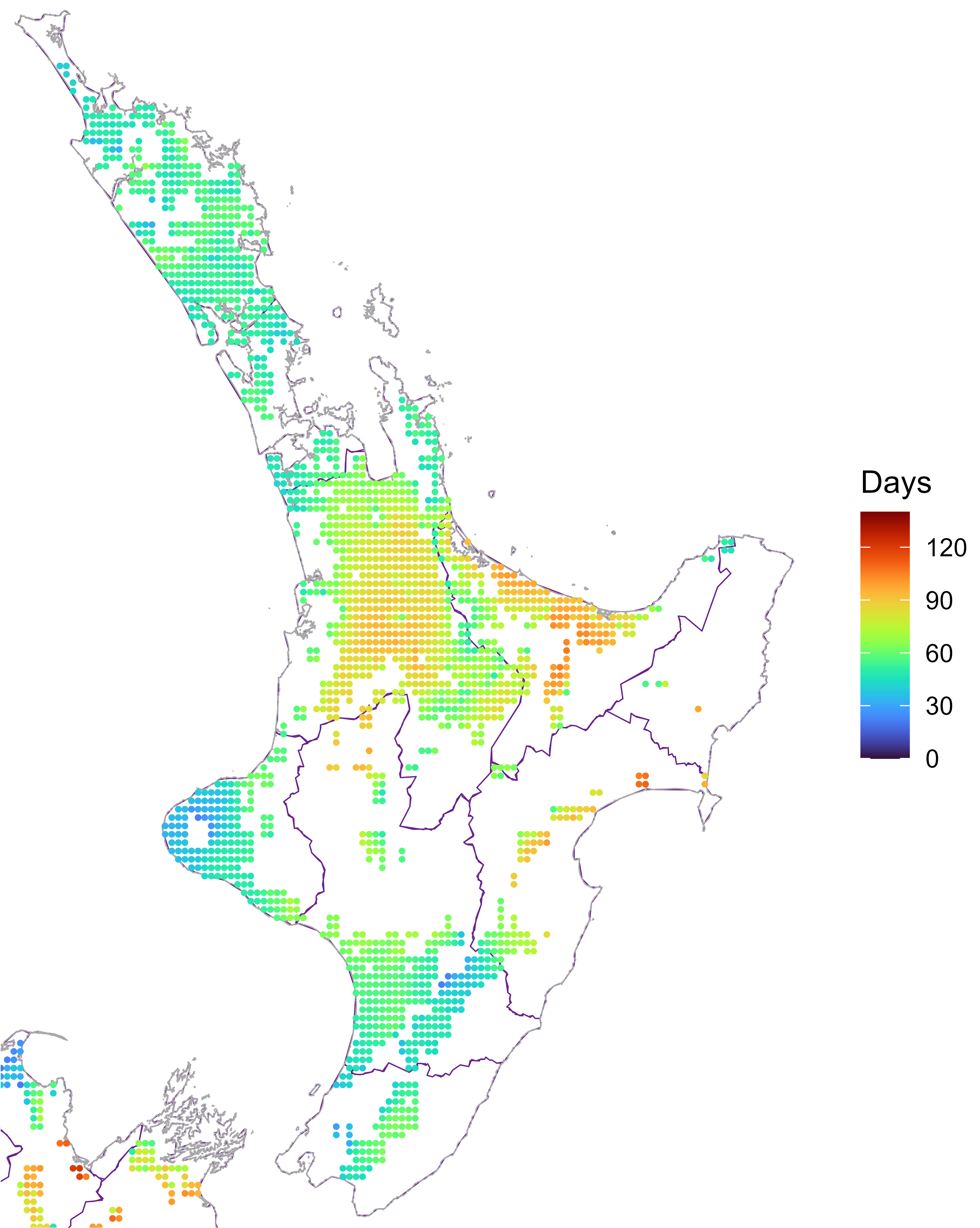 Getting ahead on animal care - Inside Dairy May July 2025 Getting Ahead On Animal Care Heat Map North Island V2 