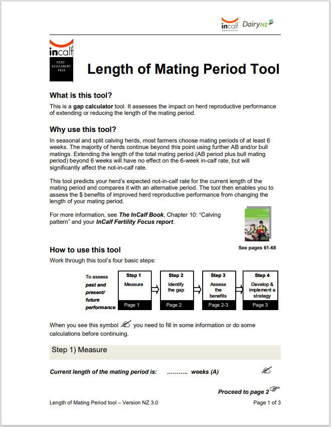 Incalf Length Of Mating Period Calculator Image