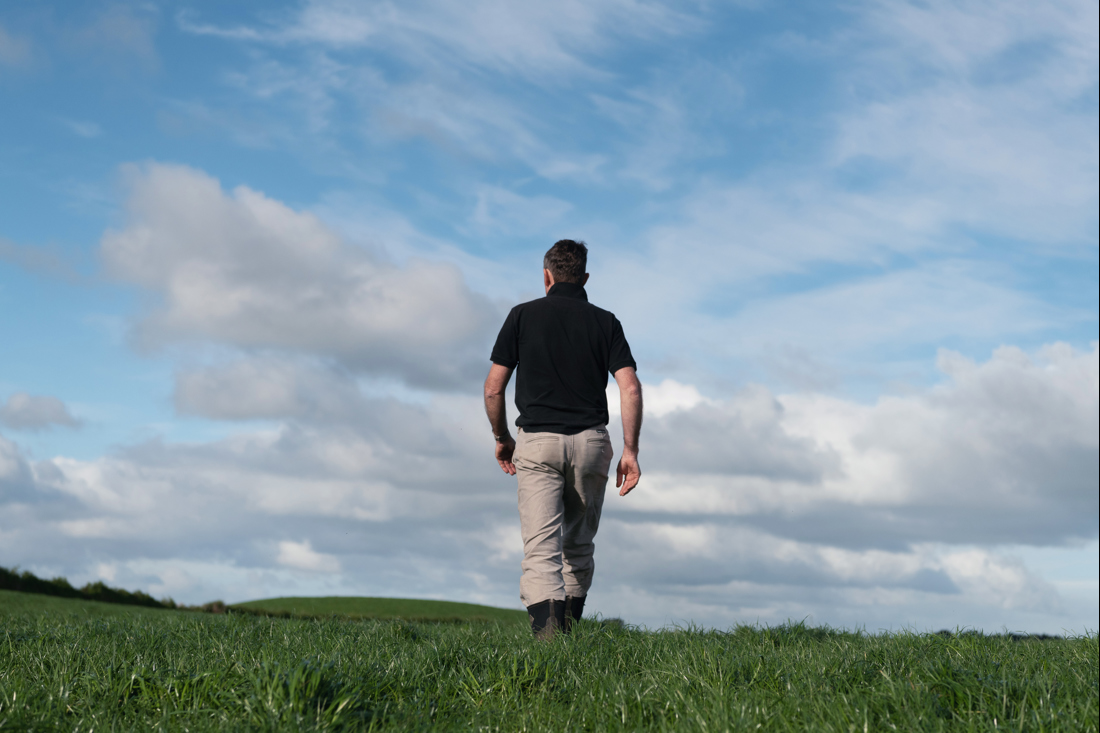 A guy walking away