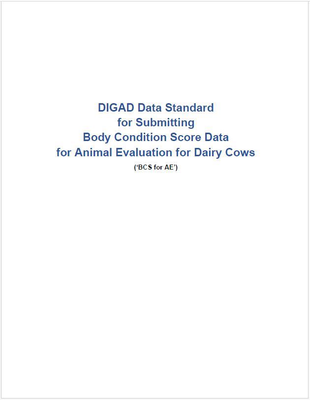 Digad Data Standard Body Condition Score Image