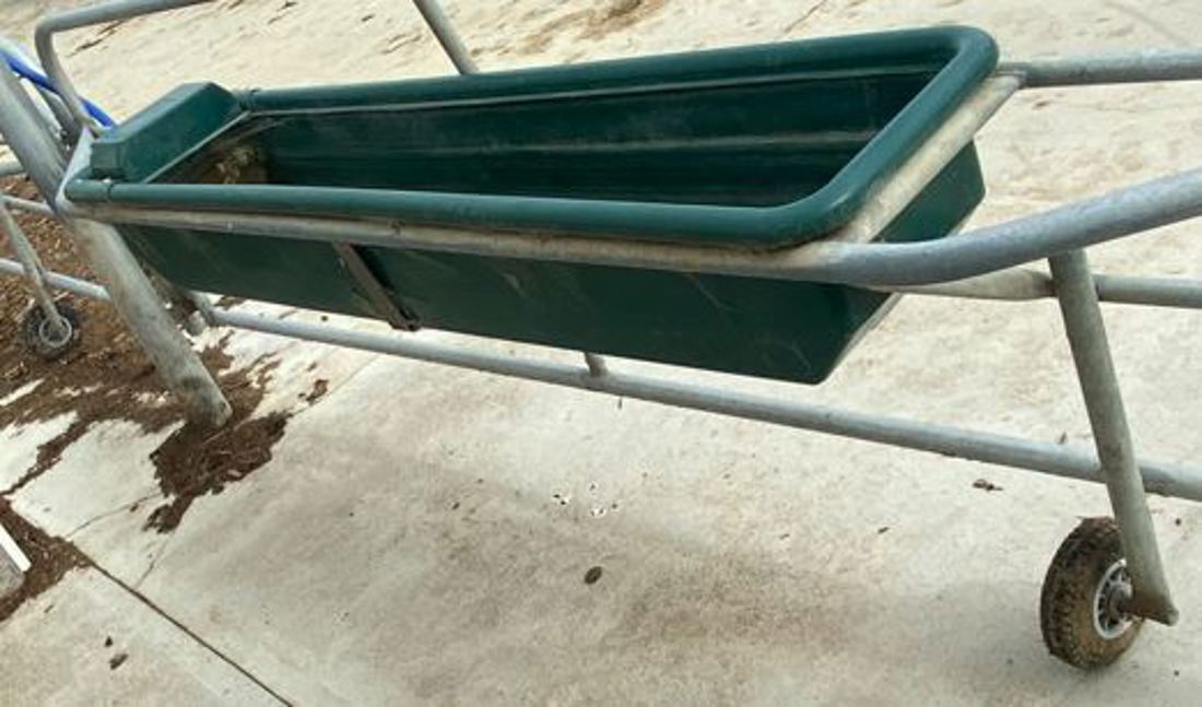 Off Paddock Investment Feeding Trough In Gate Design At End Of Feeding Alley