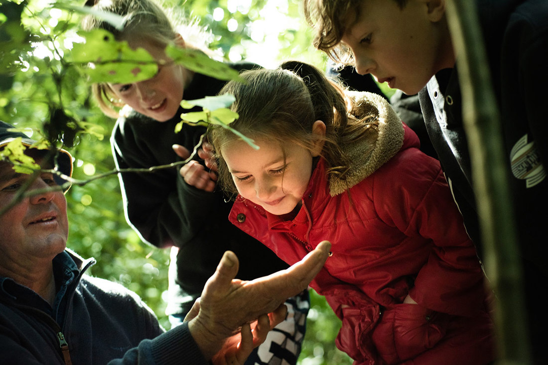 Children learing about the environment on a farm in Taranaki