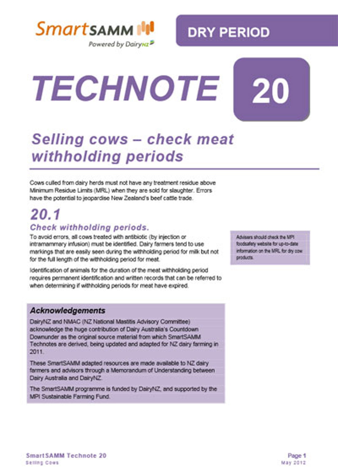 Technote 20