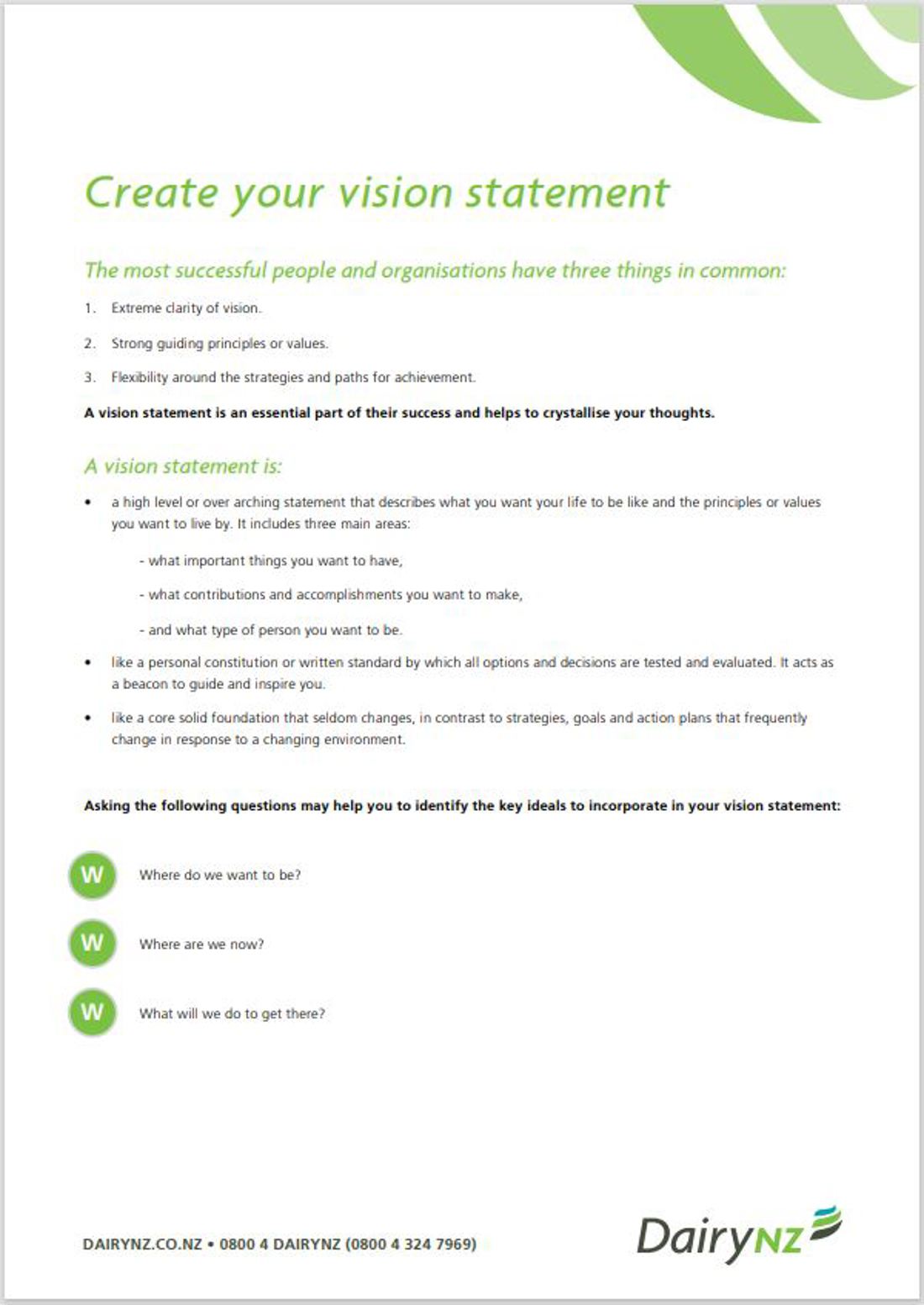 Create Your Vision Statement Image