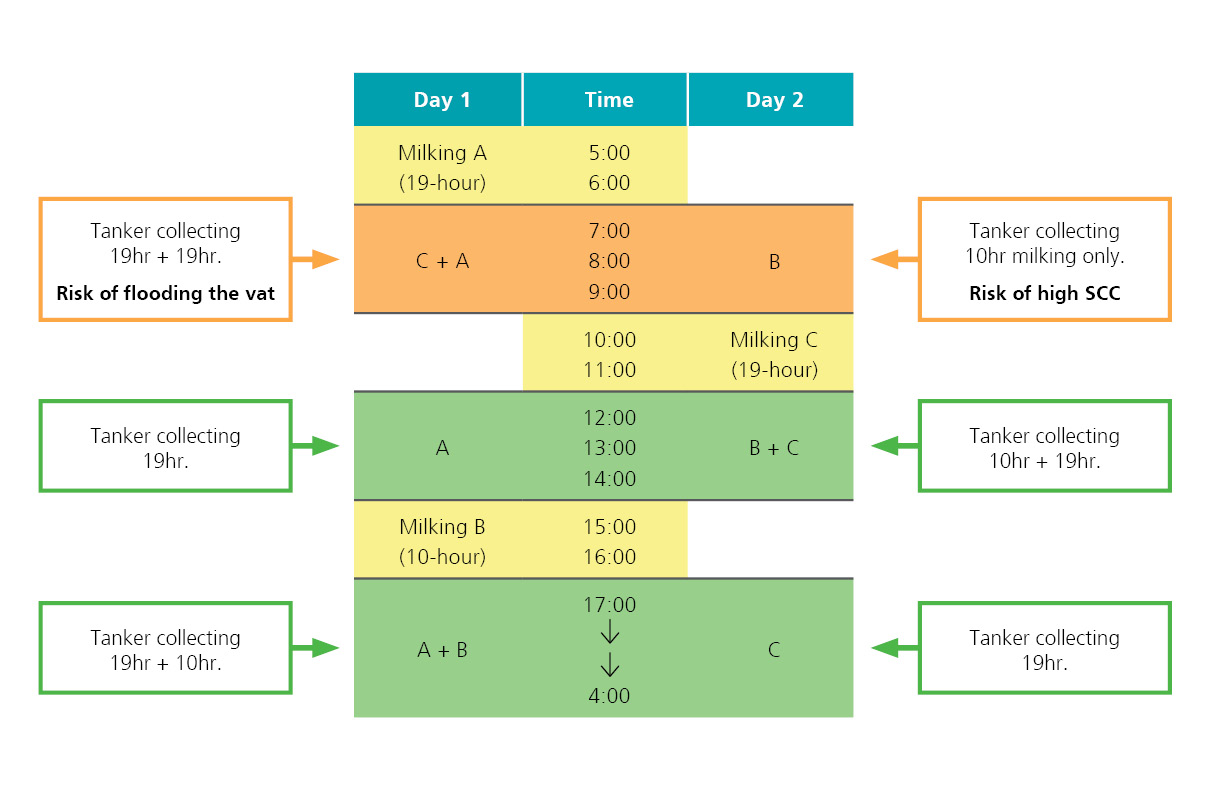 Managing somatic cell count and tanker scheduling