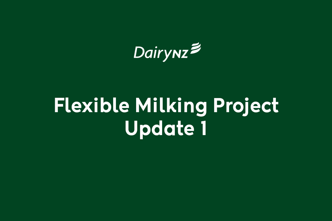 Flexibile Milking Project Update 1